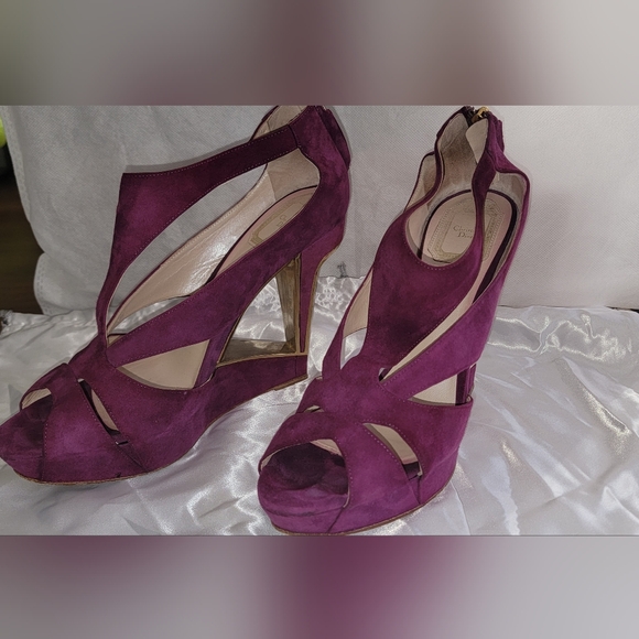 Christian Dior Purple Wedges Retail $1,190 - Picture 5 of 8